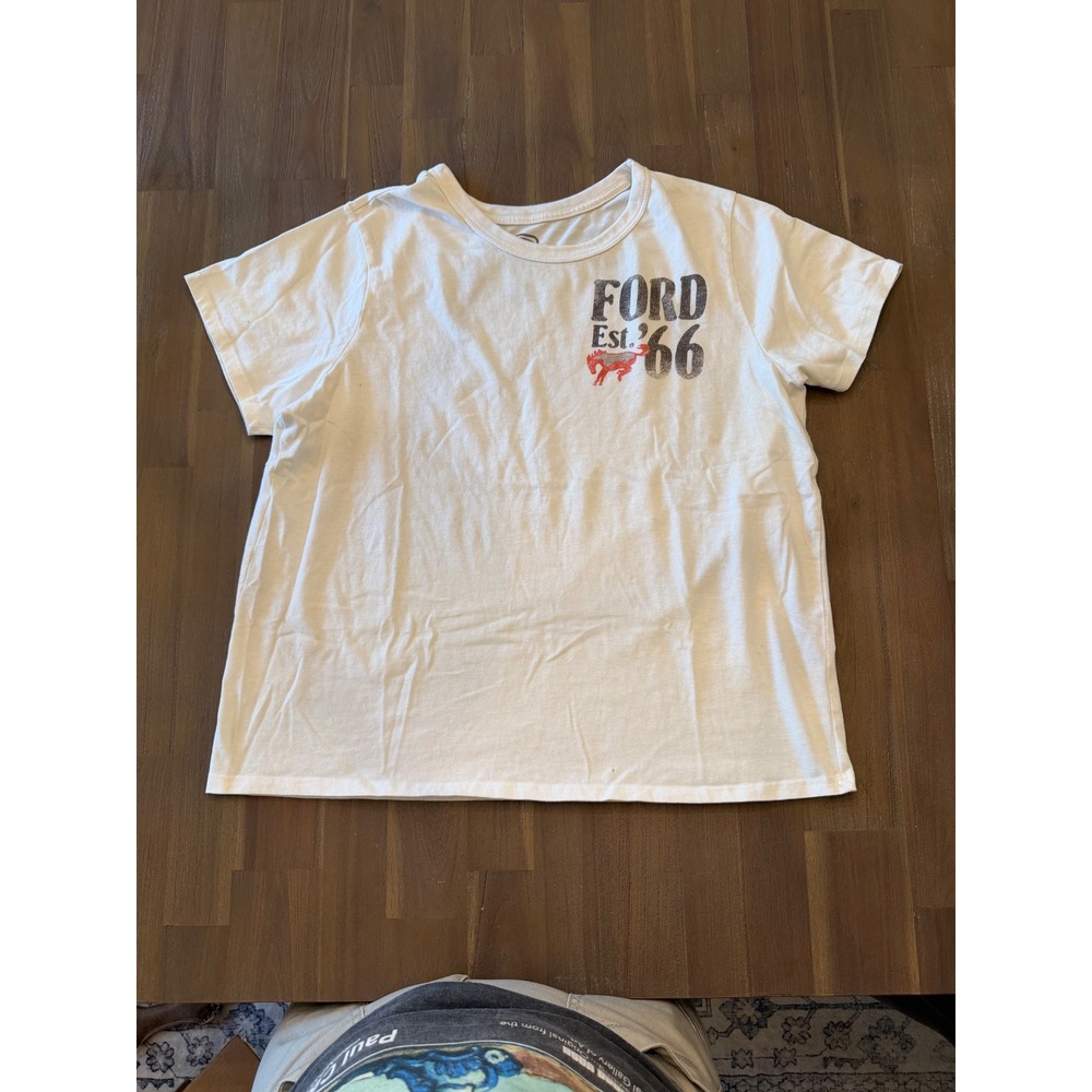 Ford Graphic Tee Hybrid‎ Apparel Built For The Wild West Bronco White XL